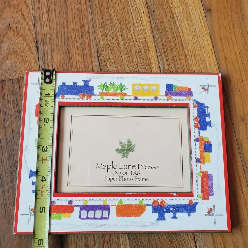 Maple lane press paper photo frame train theme 3 by 5 or‎ 4 by 6